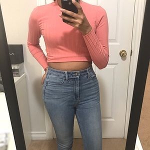 Ribbed Long Sleeve Crop Top
